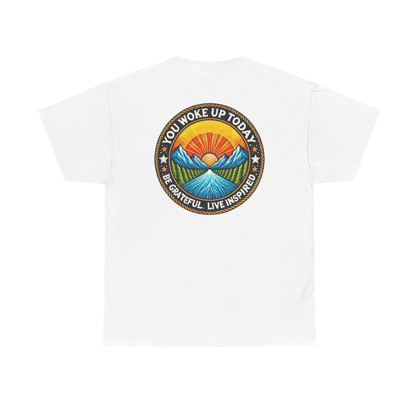 Grateful Vibes Unisex Heavy Cotton Tee – You Woke Up Today Design